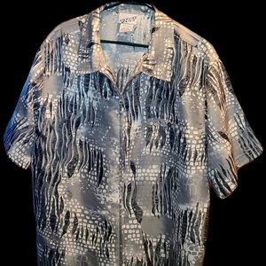 IRVINE PARK MEN'S ZIP FRONT SHORT SLEEVE SHIRT SIZE L NWOT GOLF LEISURE DINNER